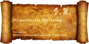 Visnovszky Melinda névjegykártya