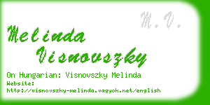 melinda visnovszky business card